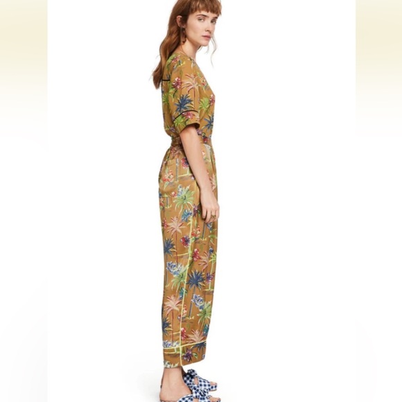 Scotch & Soda NWOT Tropical Print Wide Leg Trouser Pant - Picture 5 of 16